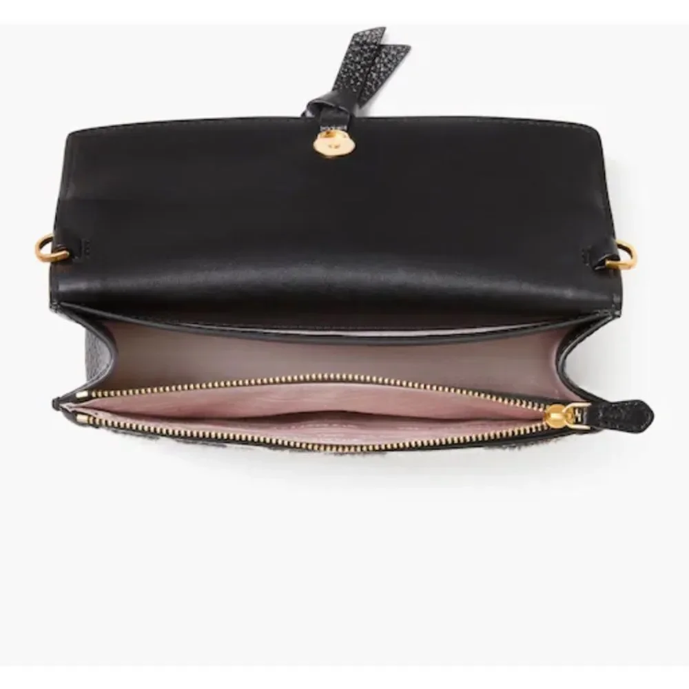 Kate Spade Knott calf hair and pebbled leather flap crossbody NWT